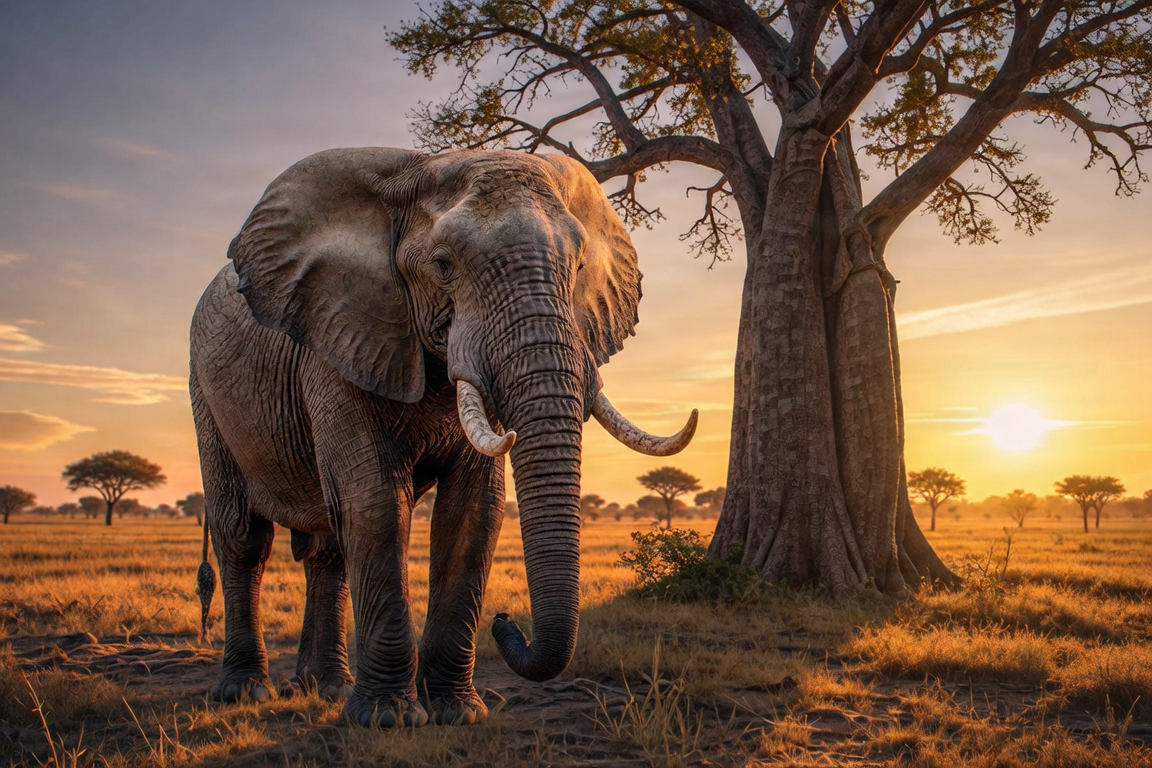 Elephant in Tarangire National Park.